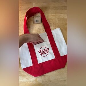 NWT RED MINI TRADER JOE’S TOTE BAG